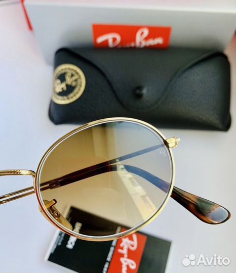 Солнцезащитные очки ray ban oval коричневые