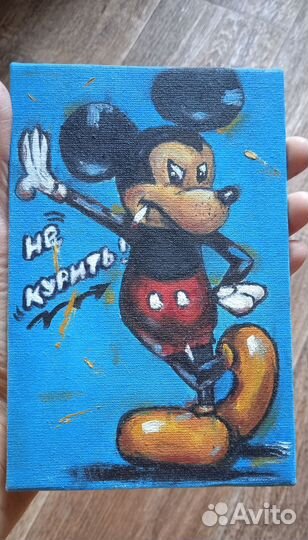 Картина маслом холст/магнит 10*15