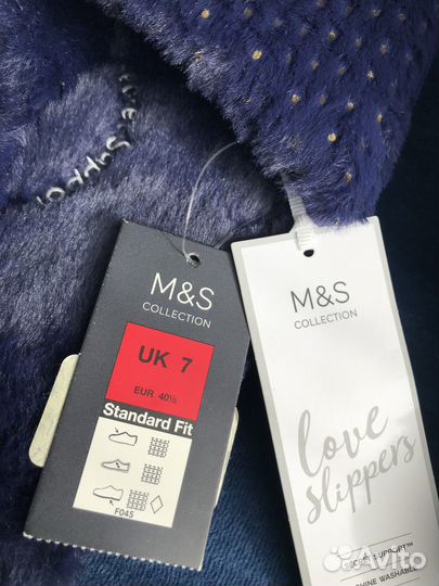 Пантолеты домашние 39,5 Marks and Spencer новые