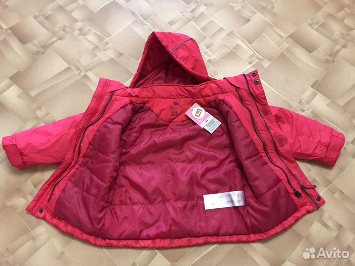 Деми курточка на девочку 104р 3-в-1