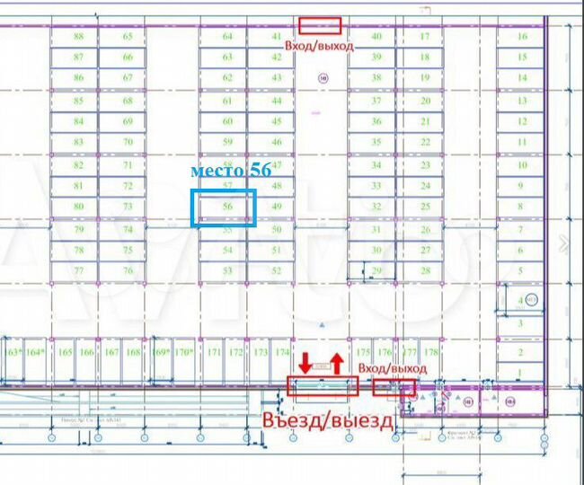 Машиноместо, 24 м²