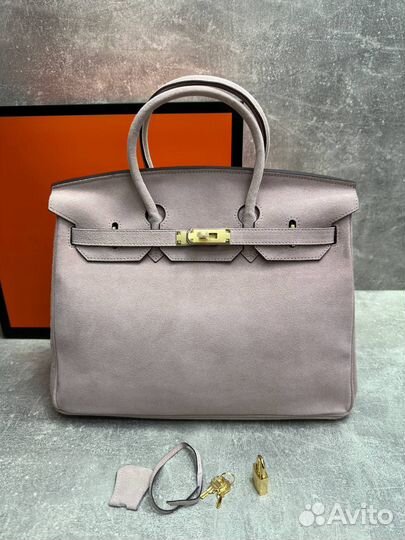 Сумка женская hermes birkin 35 из замши