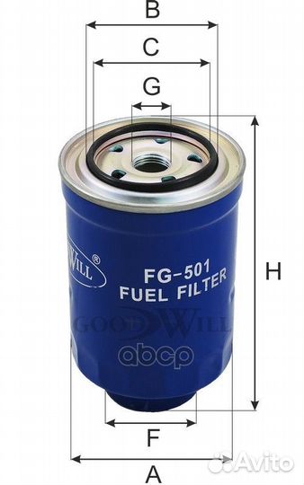 Nsii0007196378 Фильтр топливный 0,41 FG 501