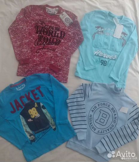 Джемпер, лонгслив, джинсовая куртка 146 152