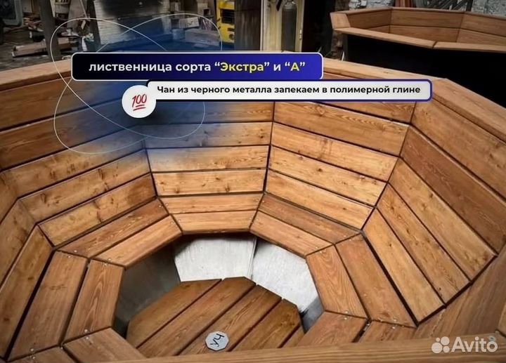 Банный чан 175 см диаметр от производителя