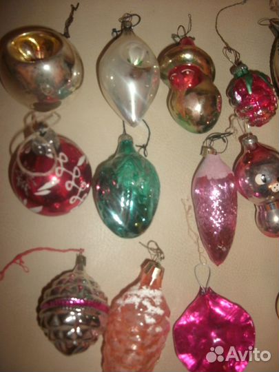 2) елочная игрушка СССР 18шт. советская ёлка рарик
