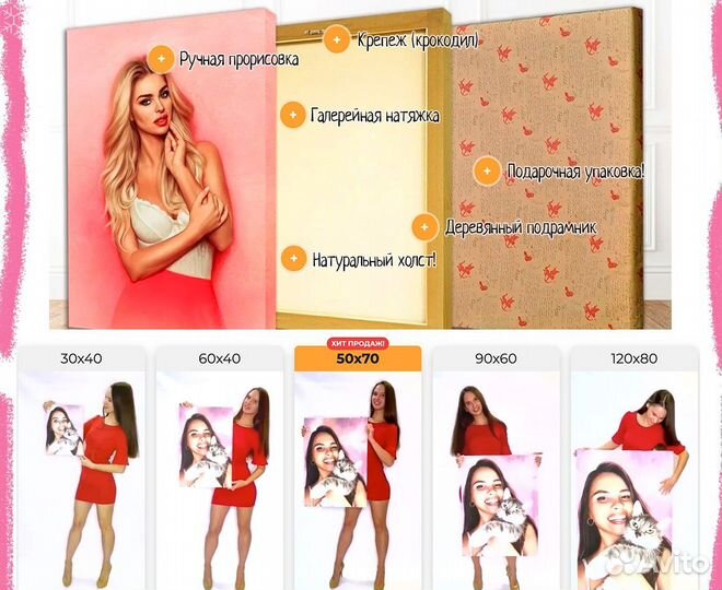 Портрет на холсте 30х40