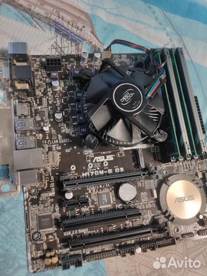 Комплект Intel Core i5-6500, Asus H170-E и 20гб