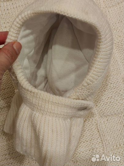 Шапка шлем для девочки зимняя