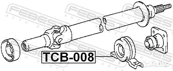 Подшипник опоры карданного вала зад прав/лев