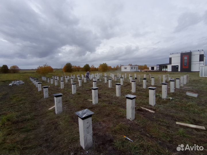 Установка свай жб