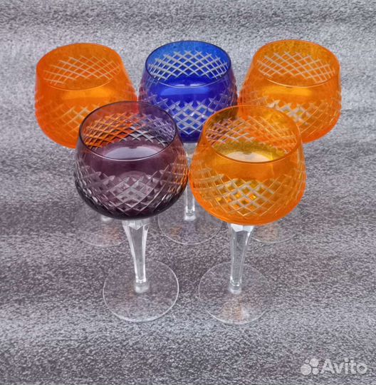 Фужеры Бокалы Цветное стекло