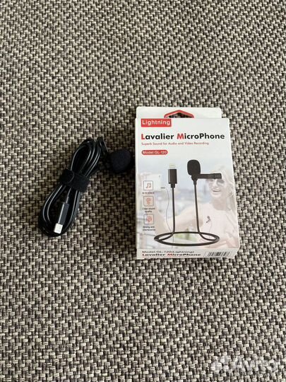 Проводной петличный микрофон GL-120, разъем Lighti