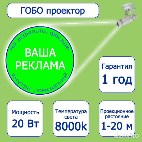 Рекламный проектор (Гобо проектор)