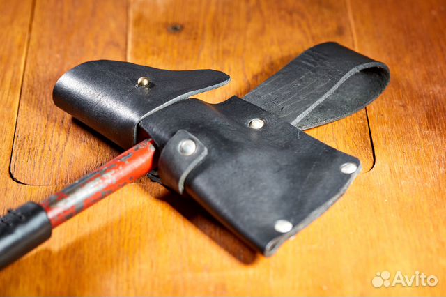 Чехол кабура на топор пожарный из натуральной кожи