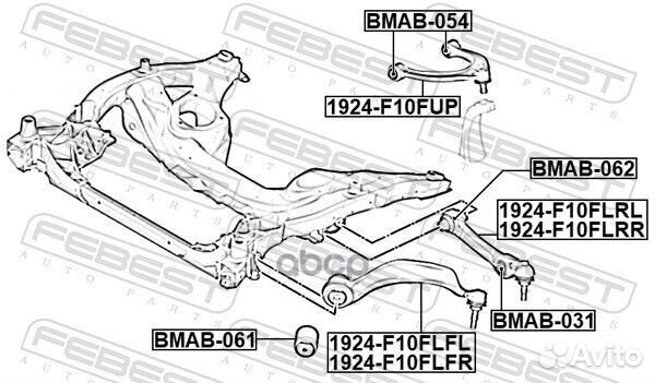 Рычаг передний нижний правый 1924F10flrr Febest