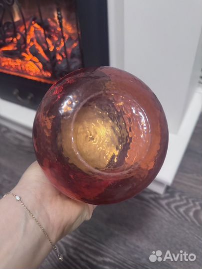 Сахарница цветное стекло СССР