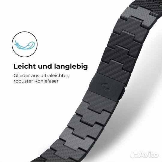 Pitaka Carbon Fiber Retro Band для Apple Watch