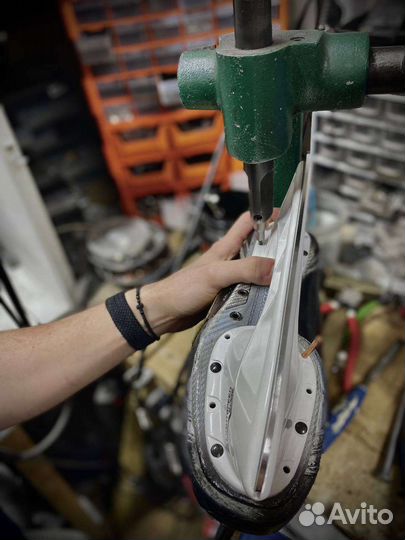 Ремонт коньков, замена клепок