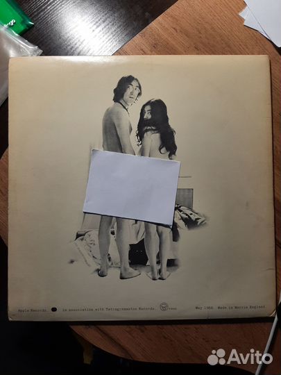 John Lennon TWO virgins 1968 apple records USA T-5