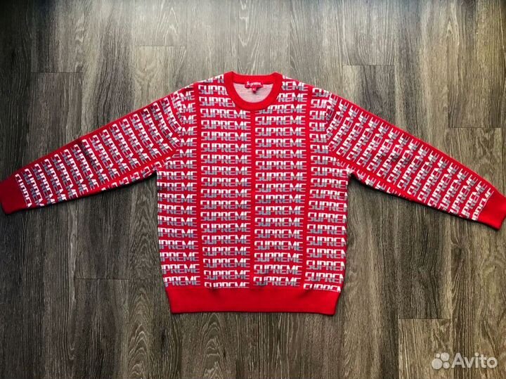 Свитер Supreme Repeat logo sweater