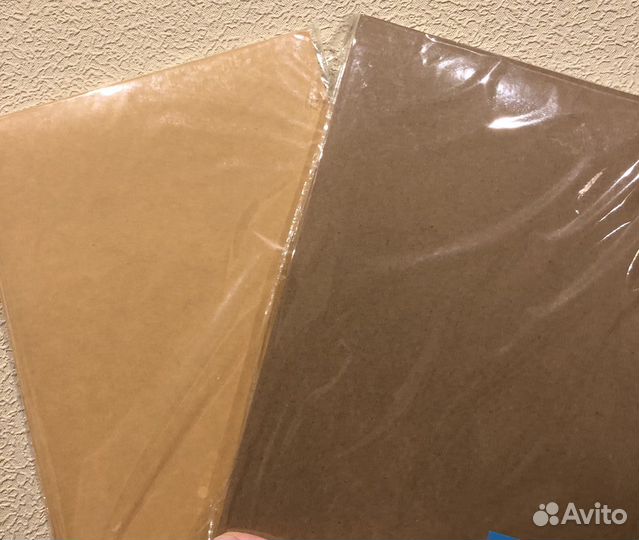 Самоклеющаяся бумага крафт А4 коричневая, бежевая