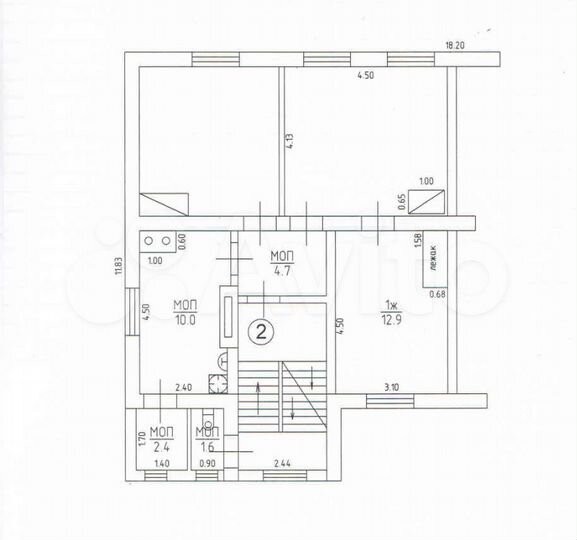 Комната 31 м² в 3-к., 2/2 эт.