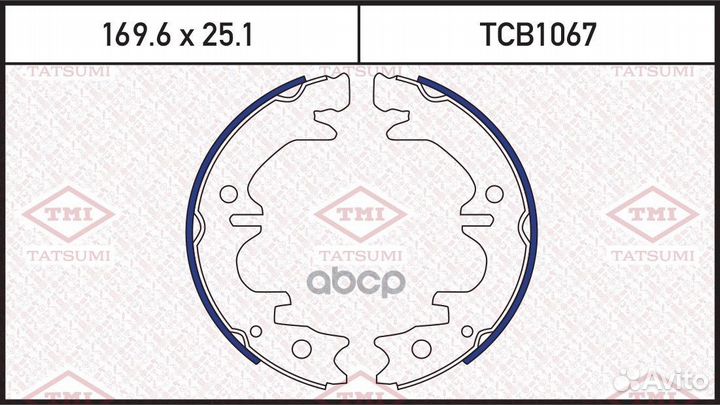 Колодки тормозные барабанные TCB1067 tatsumi