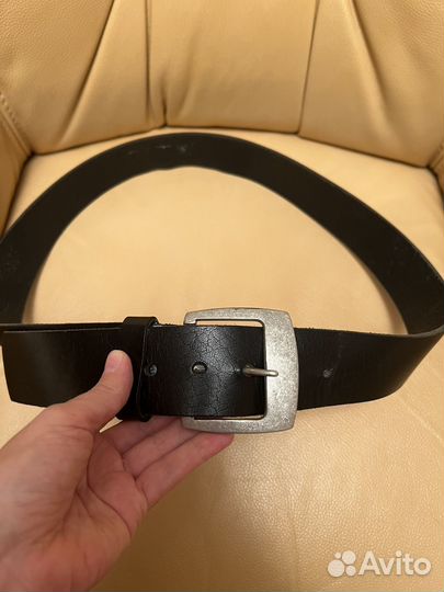 Ремень женский кожаный черный