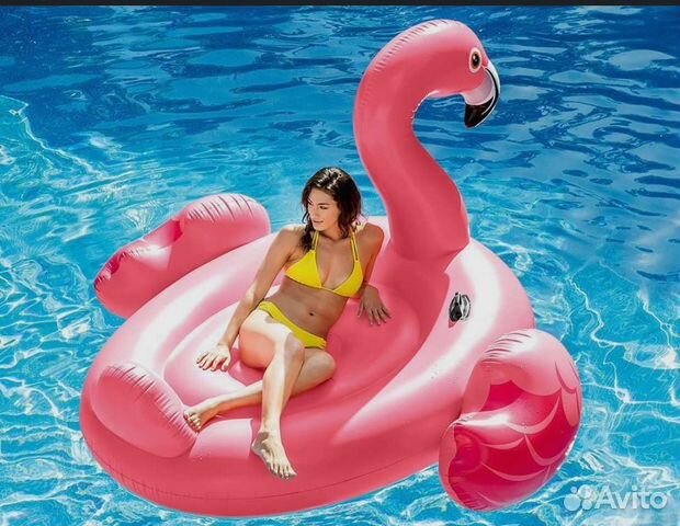 Надувной матрас фламинго, новый
