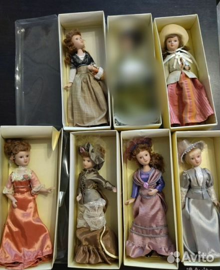 Дамы эпохи.Кукла фарфоровая коллекционная