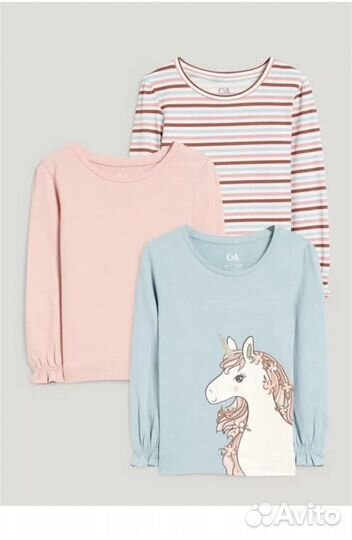 Лонгслив для девочки 3в1 C&a