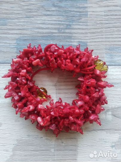 Великолепное,пушистое, колье с браслетом