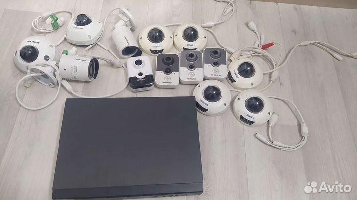Комплект видеонаблюдения ip hikvision, hiwatch, бу