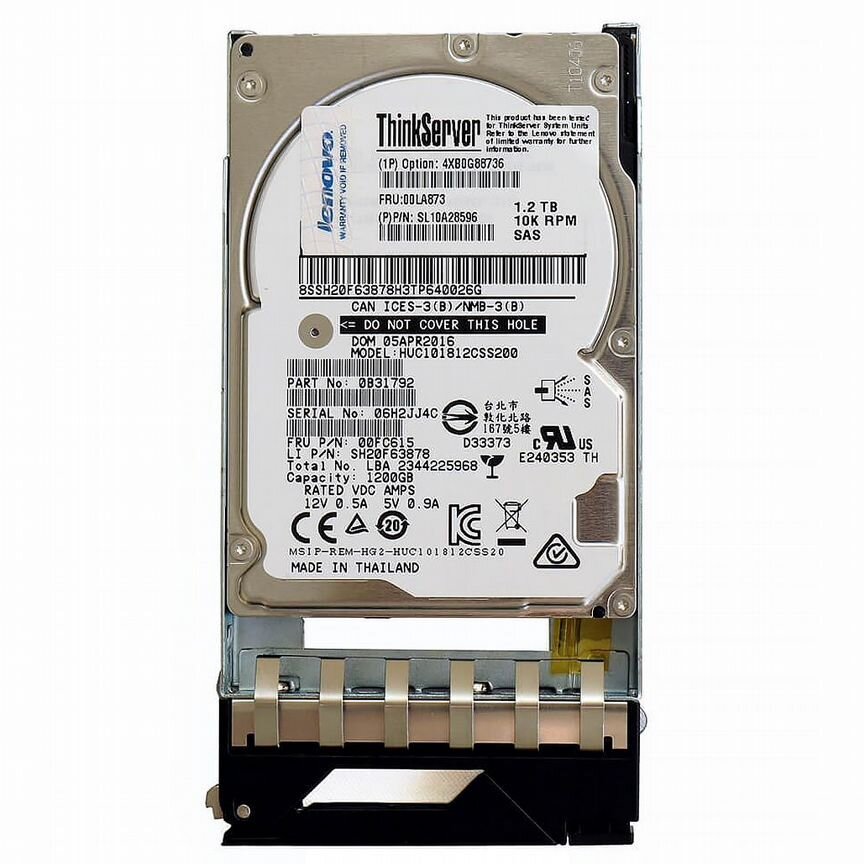 [00LA873] Жесткий Диск Lenovo 00la873 1,2tb Sas 2,5" Hdd