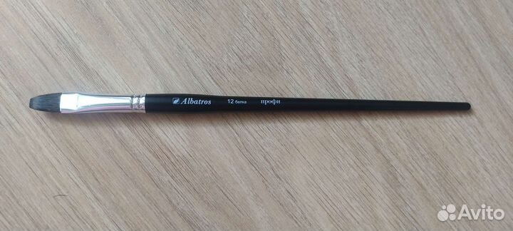 Кисть плоская белка 12