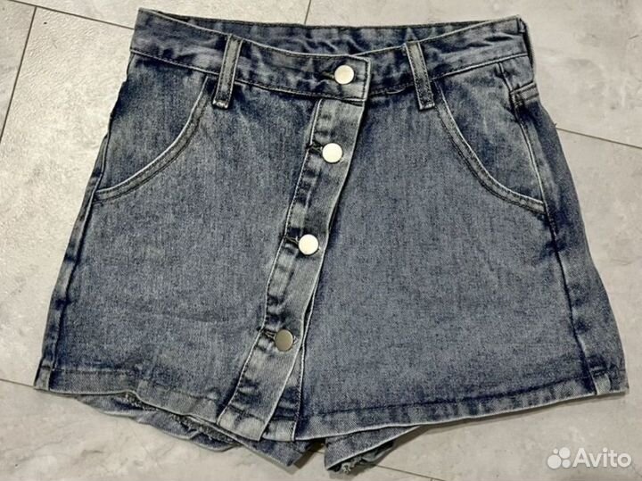 Юбка шорты джинсовая