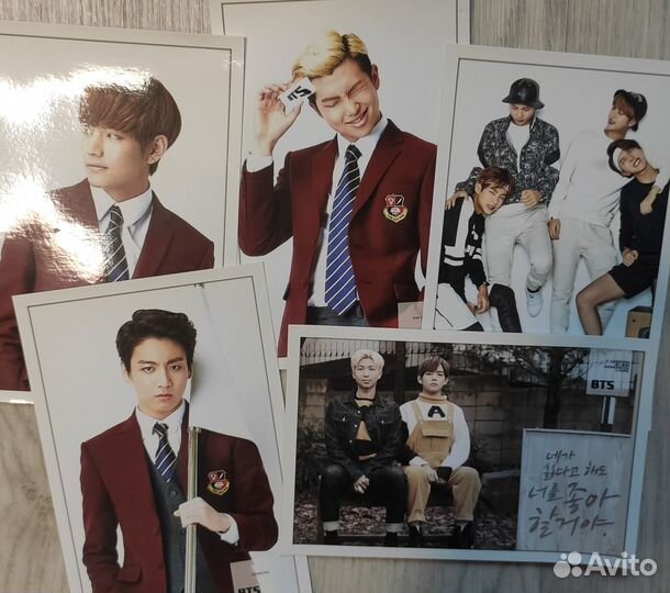 Карточки на подставке (корейские) BTS - набор 5 шт