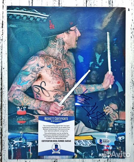 Автограф Трэвиса Баркера (с сертификатом)