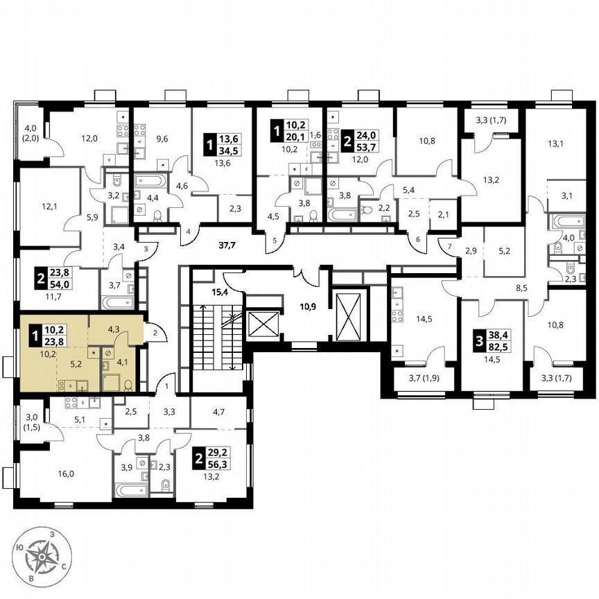 Квартира-студия, 23,8 м², 14/18 эт.