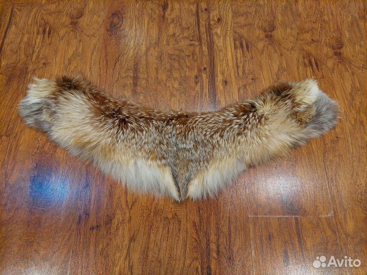 Воротник лиса, опушка, мех натуральный
