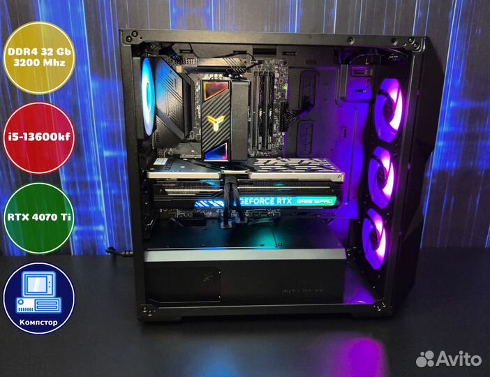 Мощный пк i5-RTX4070Ti-32DDR4-XAL4279306851-B760