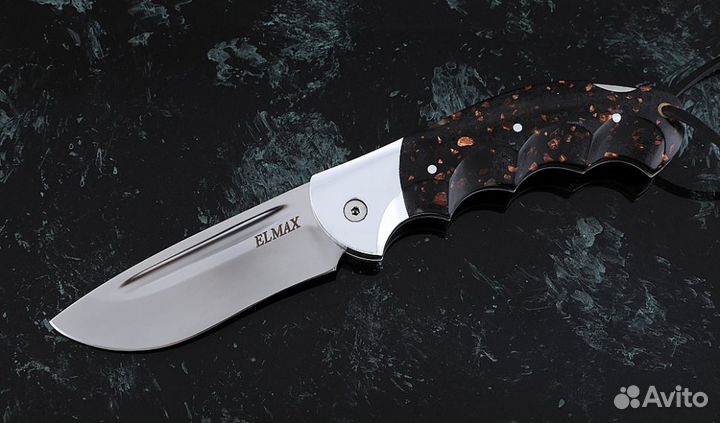 Складной нож Ястреб, сталь Elmax, рукоять накладки