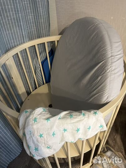 Матрас детский круглый и простыни