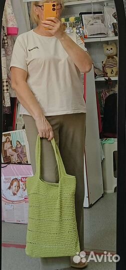 Сумка shopper вязаная