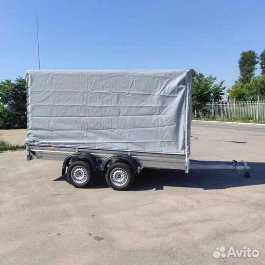 Двухосный прицеп мзса 817736 с тентом
