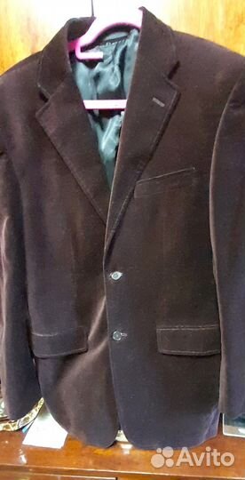 Пинджак велюровый тёмно бордовый batistini