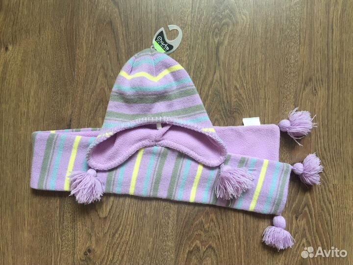 Шапка и шарф 12-24 мес