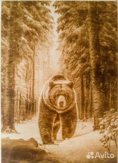 Картина, портрет на дереве