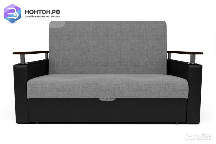 Диван аккордеон Шарк серый / черный